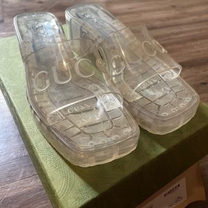 Gucci Rubber Slide Sandals